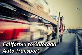 California to Colorado Auto Transport