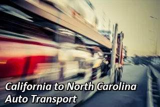 California to North Carolina Auto Transport