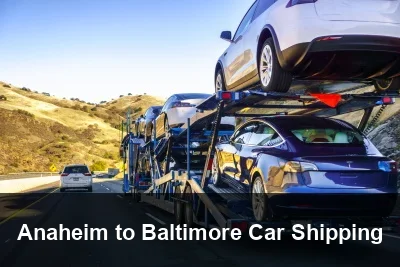 Anaheim to Baltimore Car Shipping