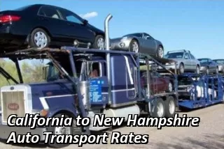 California to New Hampshire Auto Transport Rates