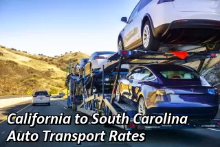 California to South Carolina Auto Transport Rates