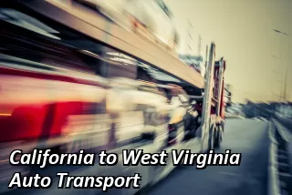 California to West Virginia Auto Transport