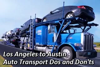 Los Angeles to Austin Auto Transport Rates