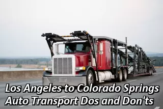 Los Angeles to Colorado Springs Auto Transport Rates
