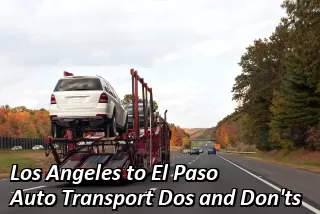 Los Angeles to El Paso Auto Transport Rates