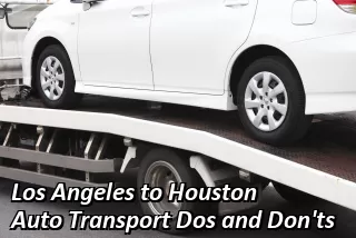 Los Angeles to Houston Auto Transport Rates