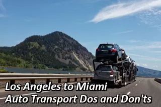 Los Angeles to Miami Auto Transport Rates