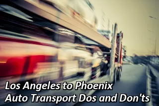 Los Angeles to Phoenix Auto Transport Rates