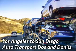 Los Angeles to San Diego Auto Transport Rates